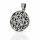 925 Sterling Silberanhänger - Blume des Lebens "Drei Dimensionen" innen geschwärzt