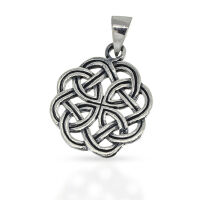 Knot Pendant “Isolde” with Floral Outline in...