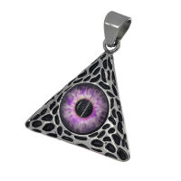 Stainless steel pendant - triangle with pupil...