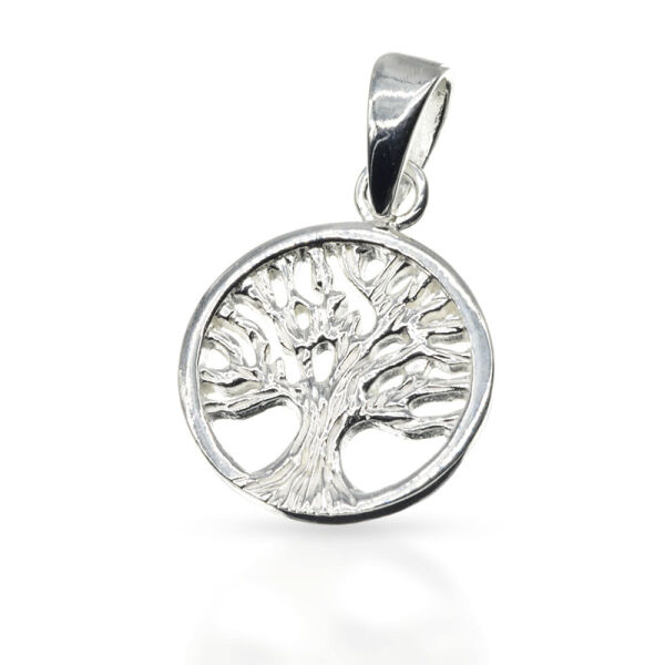 Kleiner Yggdrasil-Anhänger mit geschwungenen Ästen aus 925er Silber