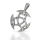 Silver pendant Celtic knot with "Biohazard" design