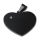 Stainless Steel Pendant - Heart with Stone (engravable)