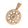 Stainless steel pendant - compass steering wheel in different colors