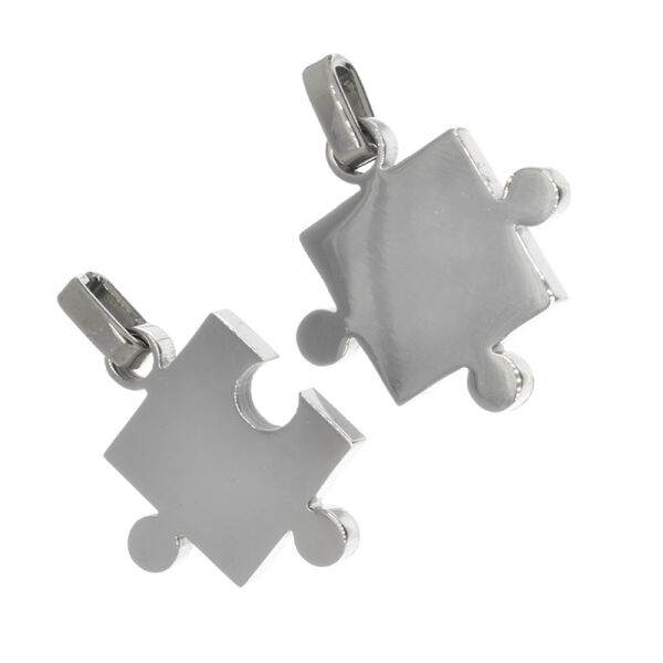 Stainless Steel Pendant – Puzzle Partner Pendants, Medium
