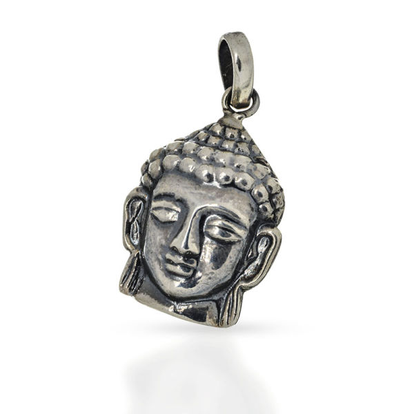 925 Sterling Silver Pendant - Buddha Head "Gotama"
