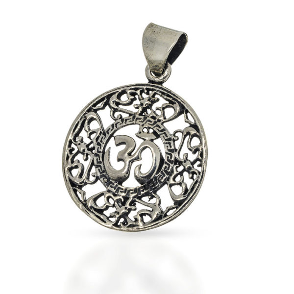925 Sterling Silberanhänger - Om