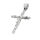 Stainless Steel Pendant – Narrow Crucifix with Line Texture