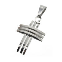 Stainless Steel Pendant – Yamir Triple Cross with Parallel Bars
