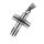 Stainless Steel Pendant – Yamir Triple Cross with Parallel Bars