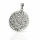 925 Sterling Silberanhänger - Blume des Lebens "love"