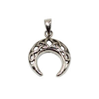 925 Sterling Silver Pendant – Crescent with...