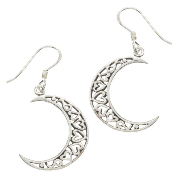 Silver earrings moon "Luna" in 925 sterling silver