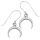 Silver ear jewelry moon "Luna" from 925 sterling silver