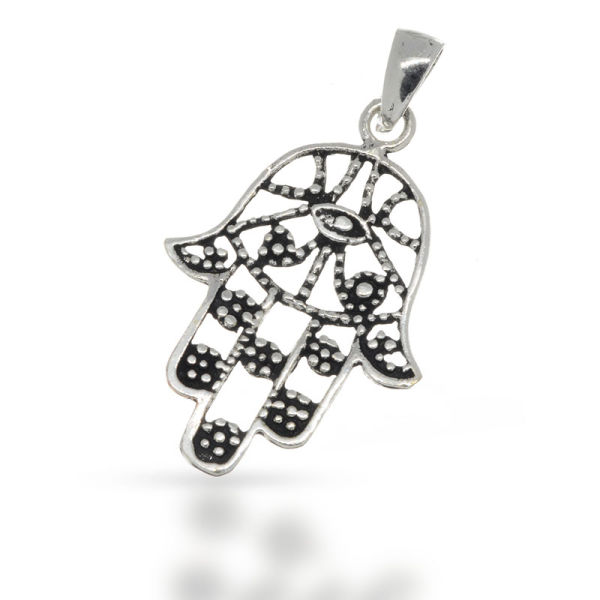 925 Sterling Silberanhänger - Hand der Fatima