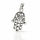 925 Sterling Silberanhänger - Hand der Fatima