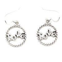Earrings 925 sterling silver - Love