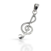 925 Sterling Silver Pendant - Clef