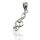 925 Sterling Silver Pendant - Clef