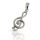 925 Sterling Silver Pendant - Clef
