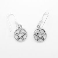 Earrings 925 sterling silver - Pentagram