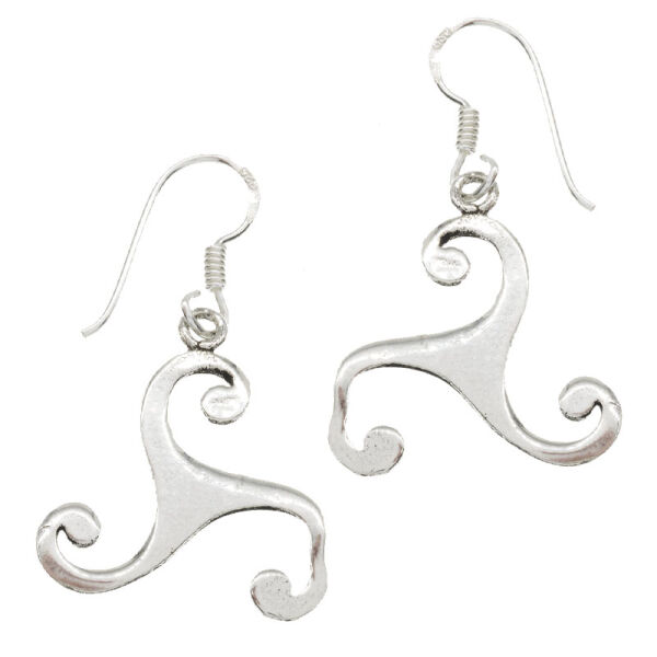 Earrings 925 sterling silver triskele.