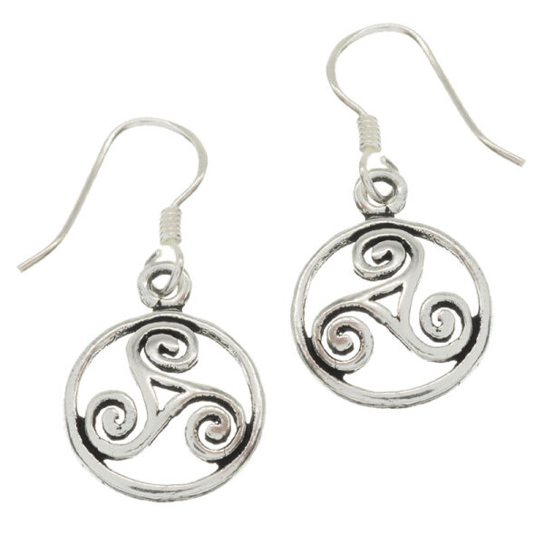 Ohrhänger 925er Sterling Silber-Triskele