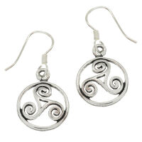 Ohrhänger 925er Sterling Silber-Triskele