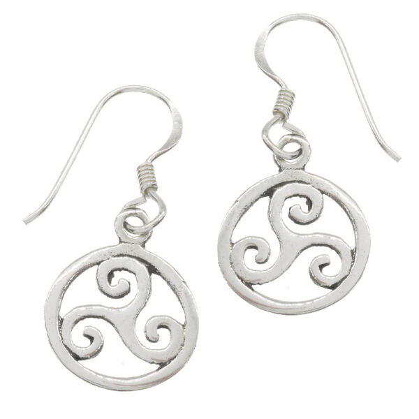 Ohrhänger 925er Sterling Silber-Triskele