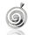 925 Sterling Silber Anhänger - Spirale