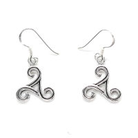 Earrings 925 sterling silver - Celtic Triskele