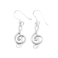 925er Sterling Silber - Ohrhänger Notenschlüssel