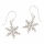 925 Sterling Silver Drop Earrings – Winterzauber Snowflake with Clear Crystal Lines