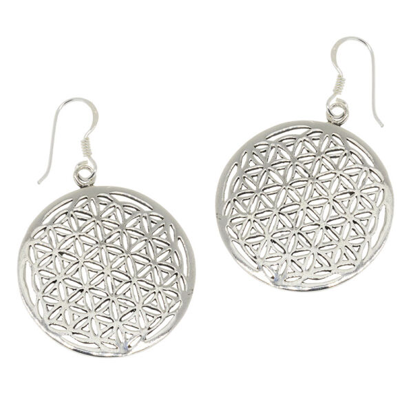 925 Sterling Silberohrhänger Blume des Lebens