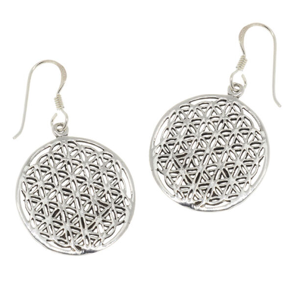 Earrings 925 sterling silver - Flower of Life
