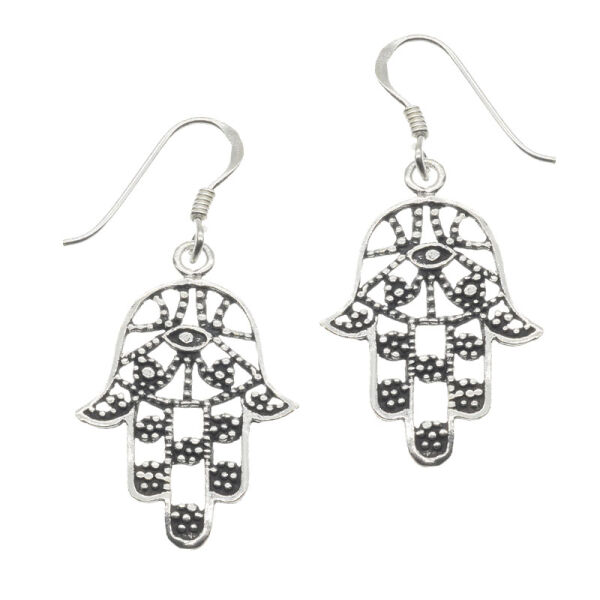 Silver Earrings - Hand of Fatima