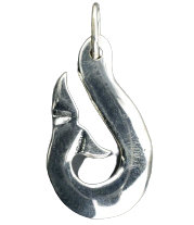 925 Sterling Silberanhänger - Flosse