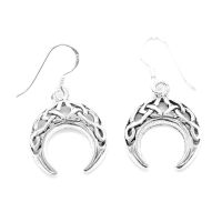 925 Sterling Silver Earrings - Ornament Moon