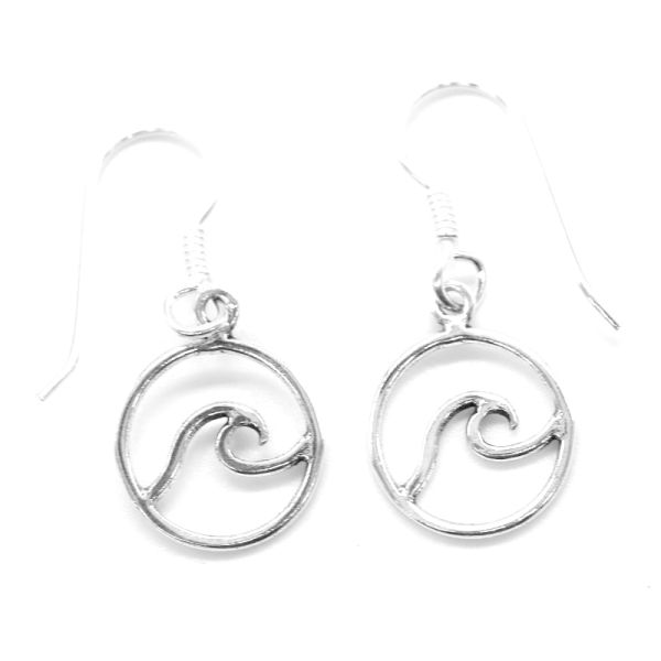 925 Sterling Silber Ohrhänger - Welle