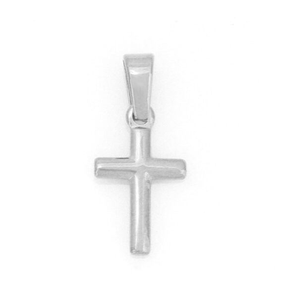 Stainless Steel Pendant – Small Cross with Gentle Curves