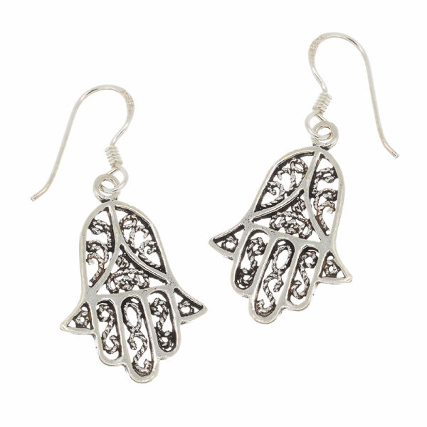 925 Sterling Silberohrhänger - Hand der Fatima "Abudi"