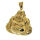 Edelstahlanhänger - Buddha PVD - Gold 37mm