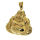 Stainless steel pendant - Buddha PVD - Gold