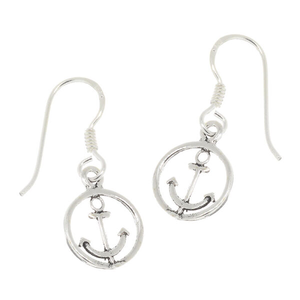 925 Sterling Silberohrhänger - Kleiner Anker