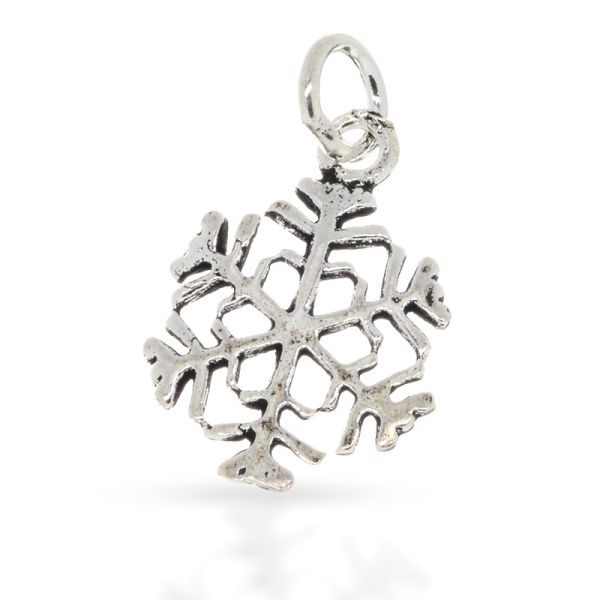 925 Sterling Silberanhänger - Schneeflocke 16