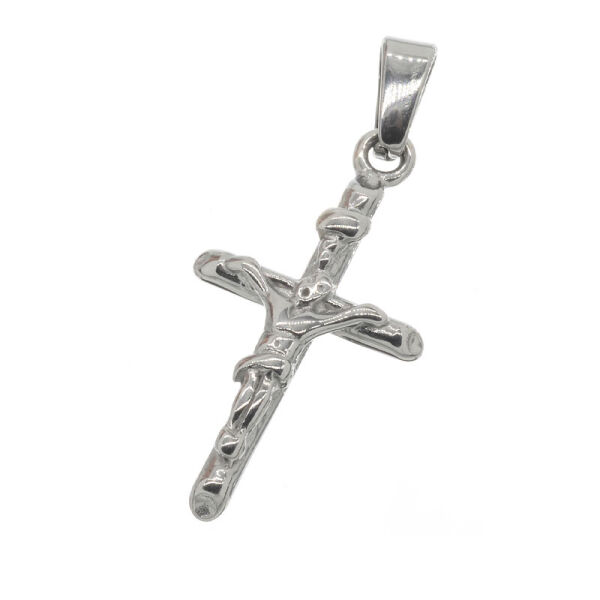Edelstahlanhänger - Kreuz mit Jesus