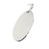 Edelstahlanhänger - Gravurplatte - oval matt