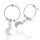 925 sterling silver - stud earrings with creole and moon pendant