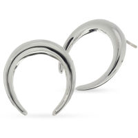 925 Sterling silver stud earrings - moon