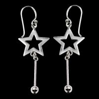 925 Sterling Silber - Ohrschmuck - Ohrhänger Stern...
