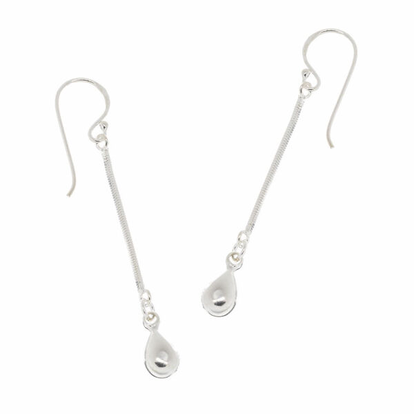 925 Sterling Silber - Ohrschmuck - Ohrhänger mit Silberkette und Tropfen